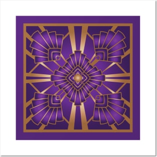 Art Deco Purple Tile Posters and Art